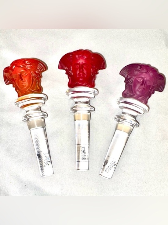 Versace Other - Versace x Rosenthal Medusa Crystal Bottle Stoppers SET of 3, all NEW